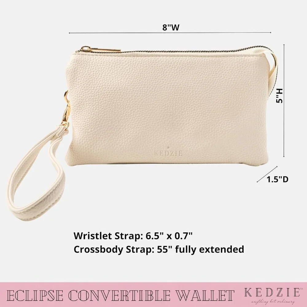 Vegan Leather Crossbody Purse Wallet Women’s Organizer Compact
